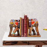 Load image into Gallery viewer, Wooden Elephant Face Bookend