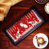 Afbeelding in Gallery-weergave laden, Pattachitra Jungle Rectangle Enamel Mini Tray