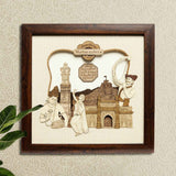 Afbeelding in Gallery-weergave laden, Maharashtra State Wood Art Frame 10 in x 10 in