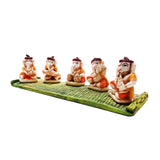 Load image into Gallery viewer, Resin Ganesh on Musical Chatai 4 in x 4.75 in