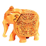 Load image into Gallery viewer, Whitewood Carved Elephant 6 in