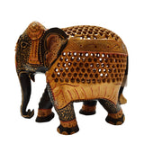 Load image into Gallery viewer, Whitewood Handpainted Elephant 6 in