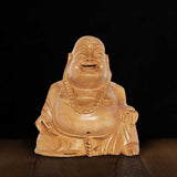 Afbeelding in Gallery-weergave laden, Whitewood Handcarved Laughing Buddha 3 in