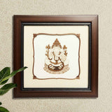 गैलरी व्यूवर में इमेज लोड करें, Decorative Ganesha Wood Art Frame 8 in x 8 in