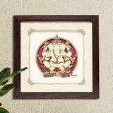 Load image into Gallery viewer, Mushak Ganesha Wood Art Frame 10 in x 10 in