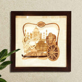 Load image into Gallery viewer, Incredible India Wood Art Frame 10 in x 10 in