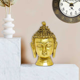 Load image into Gallery viewer, Brass Engraved Buddha Head 4.5 in