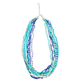 Load image into Gallery viewer, Beaded Necklace Teal Blue - 49 cm